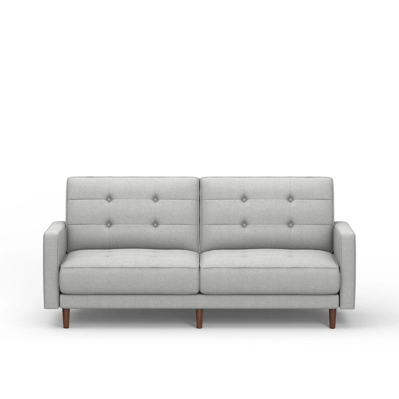 Canapé-lit futon capitonné beige/gris foncé/bleu – 81,5 po, 2-3 places / 1 couchage