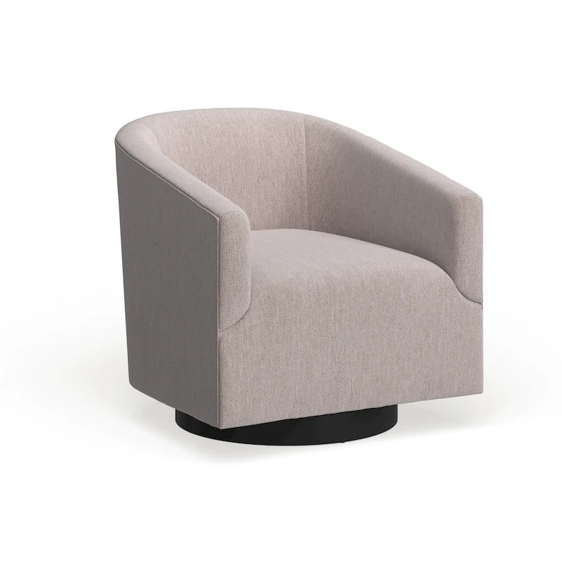 Fauteuil pivotant cylindrique en tissu jaune/avoine/bleu/anthracite – Pour 1 personne