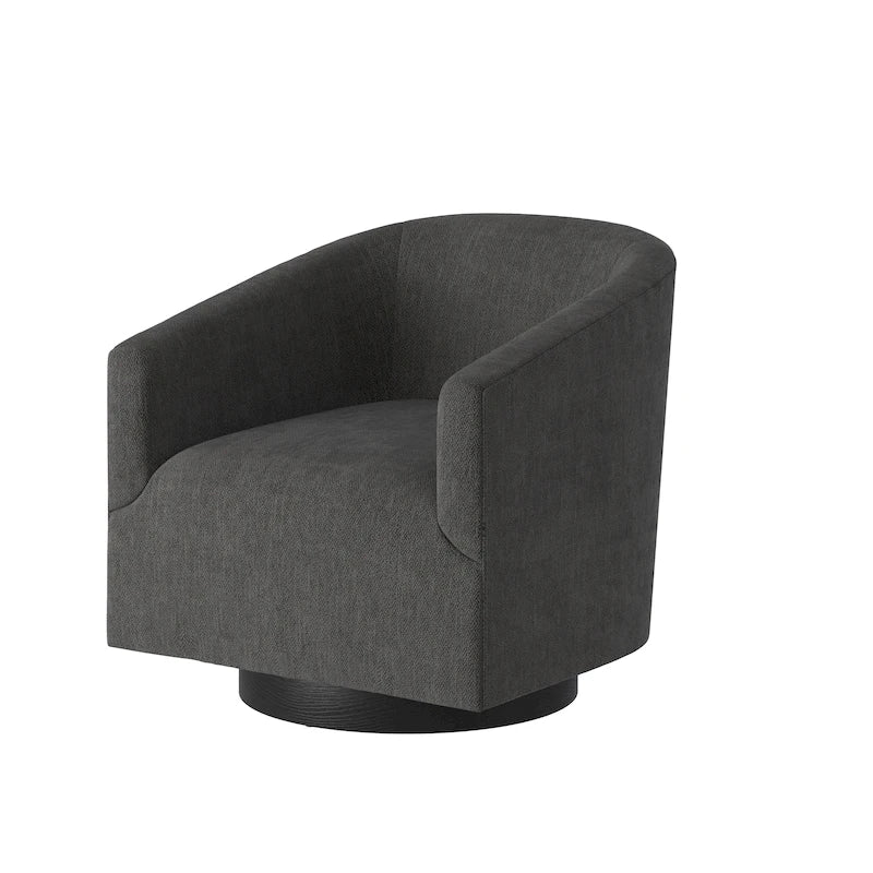 Fauteuil pivotant cylindrique en tissu jaune/avoine/bleu/anthracite – Pour 1 personne