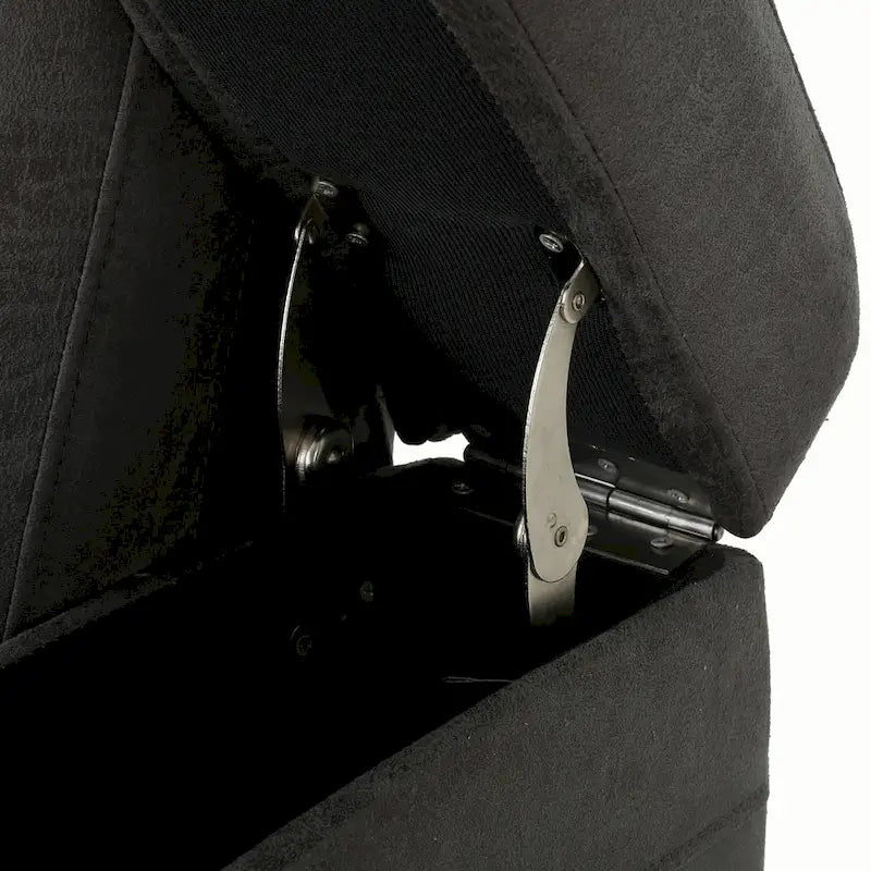 Fauteuil inclinable électrique en microfibre gris ardoise avec port USB et porte-gobelets – 1 place