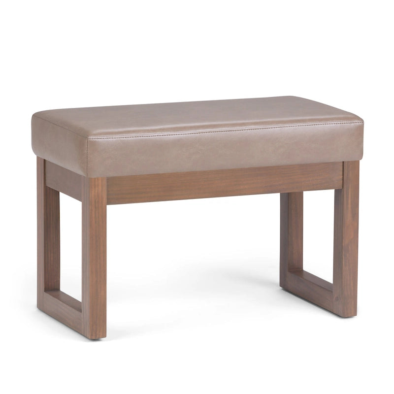 Banc ottoman rectangulaire en similicuir multicolore – 66 cm, pour 1 personne