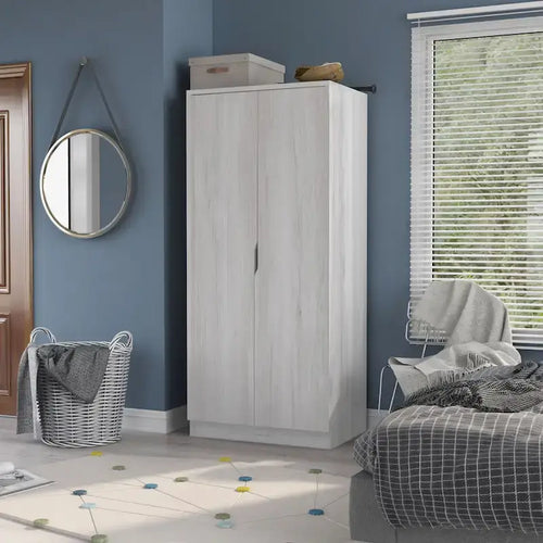 Furniture of America Vidal Modern Wardrobe Armoire with 2-door