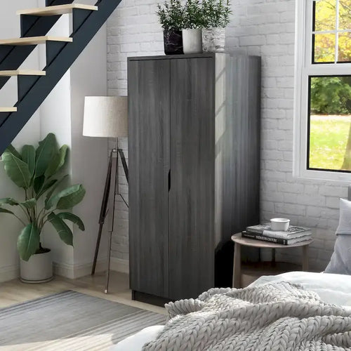 Armoire à 2 portes – Plusieurs options de couleur, Pour 1 personne
